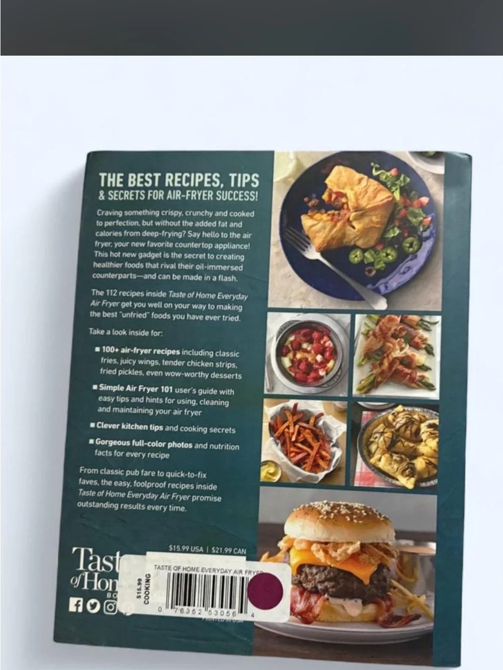 Taste of Home Everyday Air Fryer Cookbook - Teal Cover